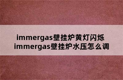 immergas壁挂炉黄灯闪烁 immergas壁挂炉水压怎么调